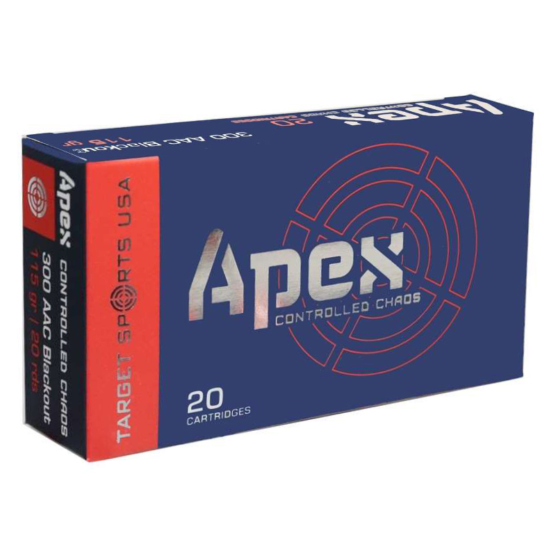 Target Sports USA APEX 300 AAC Blackout Ammo 115 Gr HP Controlled Chaos Ammo Deals